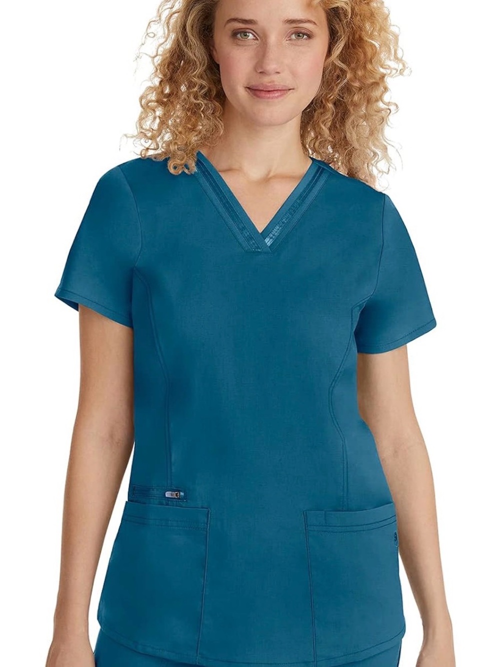 Healing Hands Purple Label Scrub Top for Women Size Large Carribean Color